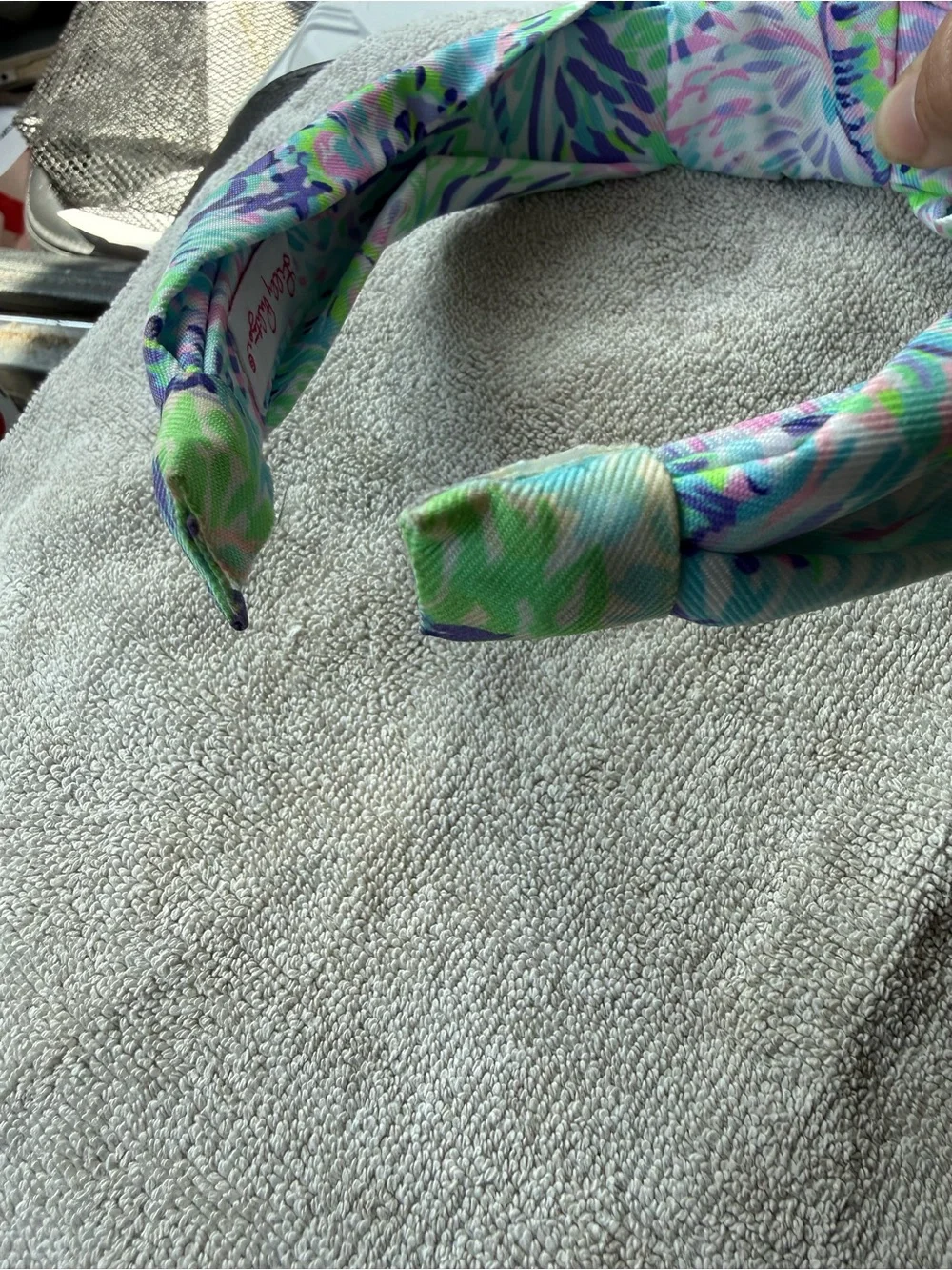 Lilly Pulitzer Knot Front Printed Fabric Headband in Pastel Floral